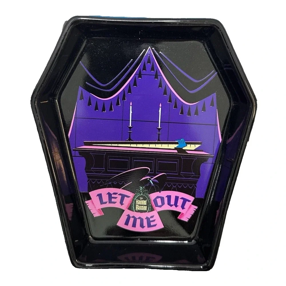 Disney Haunted Mansion Trinket Tray Let Me Out Coffin Disney Parks NWT Goth